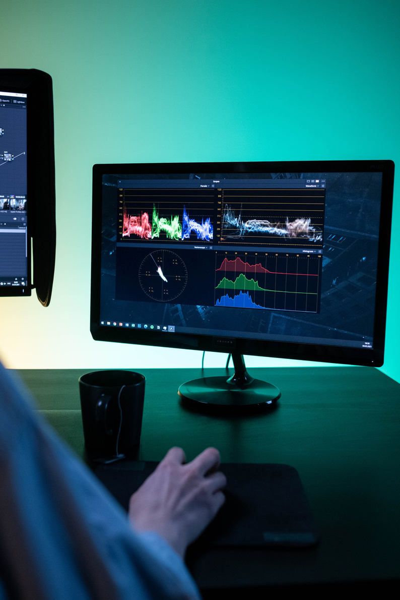 Editor working on a Computer